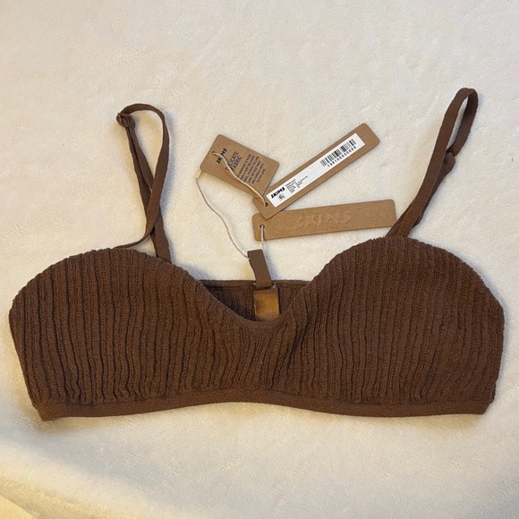 SKIMS Other - SKIMS 🤎 HARD TO FIND BISON Cocoa Ribbed Bralette